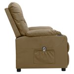 vidaXL Fauteuil inclinable électrique Cappuccino Similicuir