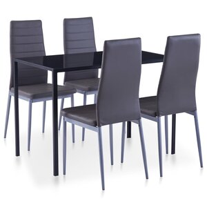 vidaXL Mobilier de salle à manger 5 Pièces Gris