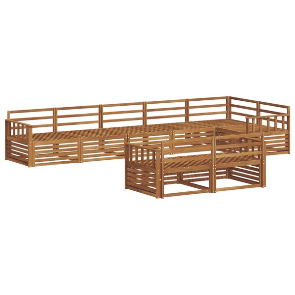 vidaXL Ensemble de canapés d'extérieur 8 pc Naturel