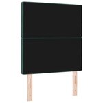 vidaXL Tête de lit LED verte foncée 80 cm Velours