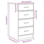 vidaXL Buffet Bois Ancien 40x41x75 cm Bois d'ingénierie