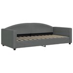 vidaXL Lit de repos sans matelas gris foncé 90x200 cm tissu