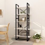 vidaXL Bibliothèque à 5 niveaux Blanc 80x30x175 cm Bois d'ingénierie