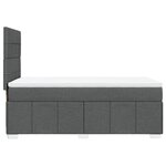 vidaXL Sommier à lattes de lit et matelas Gris foncé 90x190 cm Tissu