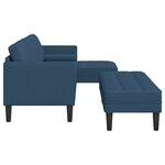 vidaXL Ensemble de 2 Canapés avec Coussins Tissu Bleu