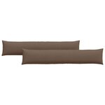 vidaXL Coussins de canapé 2 Pièces Marron 200 x 40 cm tissu
