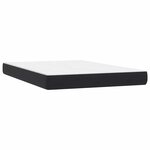 vidaXL Sommier à lattes de lit avec matelas noir 160x210 cm velours