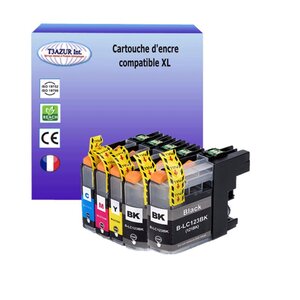 T3AZUR Lot de 5 Cartouches compatibles avec Brother LC123XL pour Brother DCP-J132W  DCP-J152W  DCP-J172W  DCP-J4110DW
