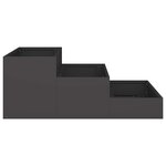 vidaXL Cache-pot de jardin Noir 90 x 90 x 35 cm Acier