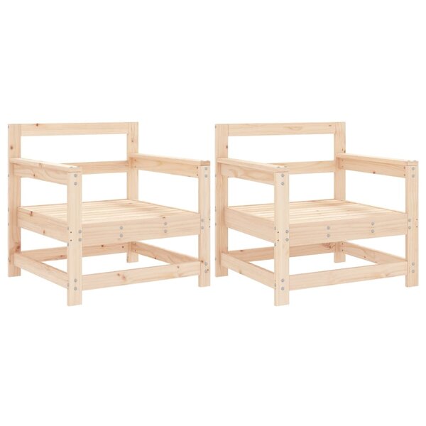 vidaXL Chaises de jardin lot de 2 bois massif de pin