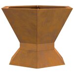 vidaXL Braise Marron 50 x 50 x 40 cm Acier résistant aux intempéries