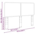 vidaXL Tête de lit Gris Sonoma 150 cm Bois d'ingénierie