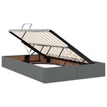 vidaXL Lit avec rangement et matelas Gris foncé 120 x 200 cm Polyester
