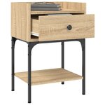 vidaXL Tables de chevet 2Pièces chêne sonoma 40 5x31x60cm bois ingénierie