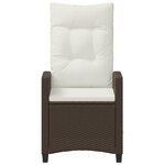 vidaXL Chaise de jardin 2 Pièces Marron et Crème 56 x 60 x 112 cm