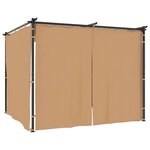 vidaXL Tonnelle avec rideaux 3x3 m Taupe Acier