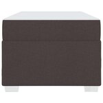 vidaXL Cadre de lit avec matelas Marron foncé 90 x 200 cm tissu