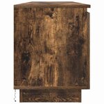 vidaXL Meuble TV Chêne fumé 180 x 38 x 49 cm Bois d'ingénierie