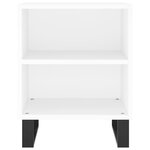 vidaXL Tables de chevet 2 Pièces blanc 40x30x50 cm bois d'ingénierie