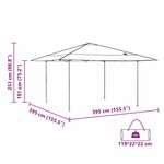 vidaXL Tente à auvent pop-up Bleu 400 x 400 cm tissu