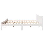 vidaXL Cadre de lit sans matelas blanc 200x200 cm bois massif de pin