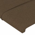 vidaXL Tête de lit à LED Marron foncé 93x16x118/128 cm Tissu