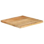 vidaXL Dessus de table 60x60x3 8 cm bord vivant bois massif manguier