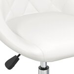 vidaXL Chaise pivotante de salle à manger Blanc Similicuir