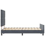 vidaXL Cadre de lit avec tête de lit Gris foncé 120 x 190 cm Velours
