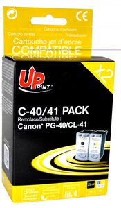 Pack UPrint compatible CANON PG40/CL41  2 cartouches