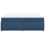 vidaXL Sommier à lattes de lit avec matelas Bleu 200x200 cm Tissu