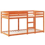 vidaXL Lit superposé sans matelas cire marron 90x190 cm pin massif