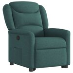 vidaXL Fauteuil inclinable vert foncé tissu