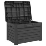 vidaXL Boîte à coussins d'extérieur anthracite polypropylène