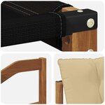 vidaXL Ensemble de canapés d'extérieur 6 pc Naturel et Beige