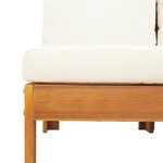 vidaXL Salon de jardin avec coussins 6 Pièces bois d'acacia solide