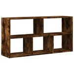 vidaXL Étagère murale chêne fumé 100x25x50 cm bois d'ingénierie
