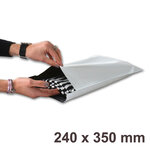 Lot de 10 enveloppes plastiques blanches opaques fb03 - 240x350 mm