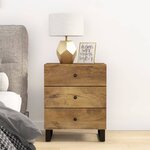 vidaXL Table de chevet 50x33x62 cm Bois de manguier et d'ingénierie