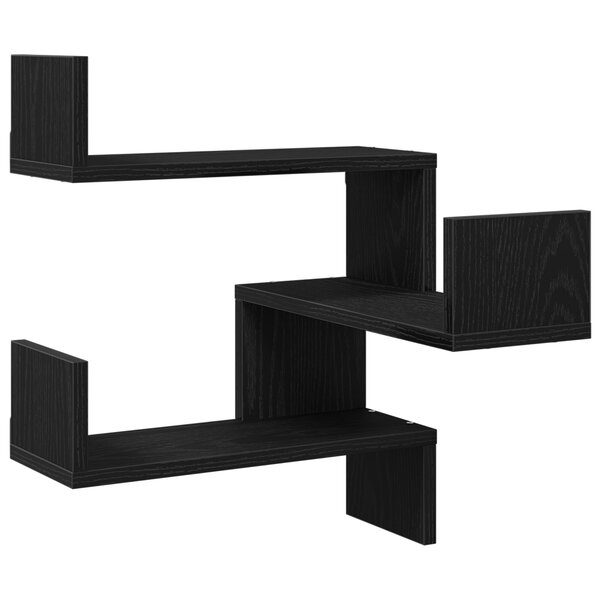 Étagère d'angle vidaXL Chêne noir Bois d'ingénierie 40 x 40 x 49 5 cm