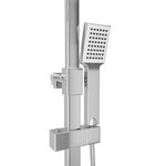 vidaXL Ensemble de douche à deux têtes et thermostat Acier inoxydable