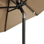 vidaXL Parasol de jardin avec mât en acier taupe 225x225x212 cm