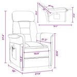 fauteuil de massage vidaXL en microfibre gris clair