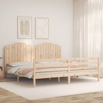vidaXL Cadre de lit sans matelas 200x200 cm bois massif