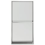 vidaXL Niche de douche argenté brossé 32x62x9 cm acier inoxydable