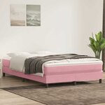 vidaXL Sommier à lattes de lit sans matelas rose 140x220 cm velours