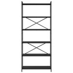 vidaXL Bibliothèque Chêne noir 80 x 30 x 188 cm Bois et Acier