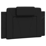 vidaXL Lit Viana avec matelas noir 90x190 cm similicuir