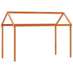 vidaXL Lit haut avec toit cire marron 90x200 cm bois de pin massif