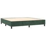 vidaXL Sommier à lattes de lit et matelas Vert foncé 200x200cm Velours